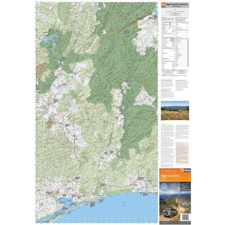 Hema The High Country Victoria Map Multicoloured