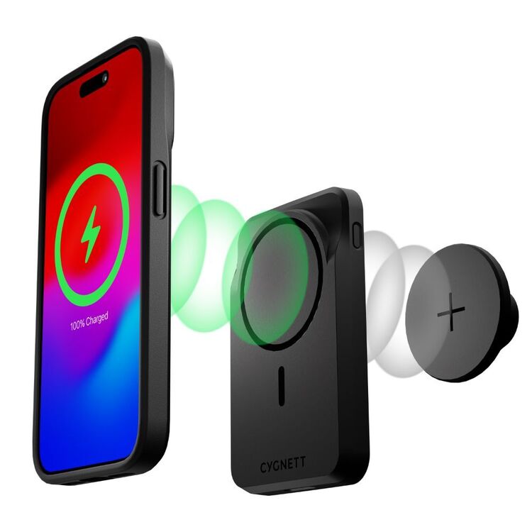 Cygnett MAGMOVE Dual Magnet 5k Powerbank Black 5K