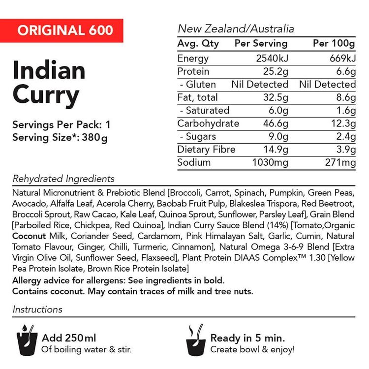 Radix Nutrition Original Indian Curry