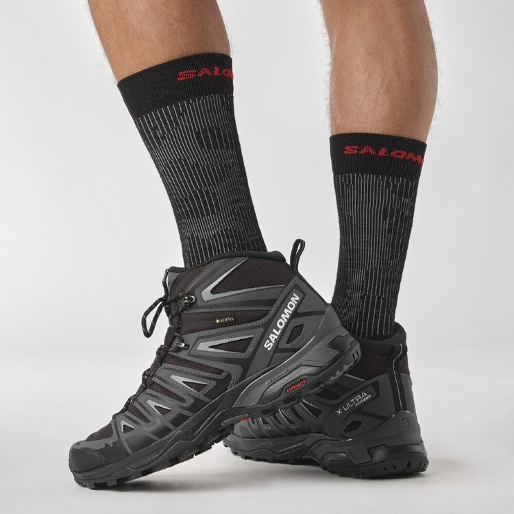Salomon Men's X Ultra Pioneer Gore-Tex Mid Hiking Boots Black, Magnet & Monument