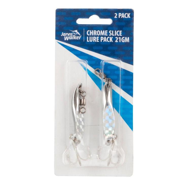 Jarvis Walker Chrome Slice Lures 2 Pack Silver 3/4 oz