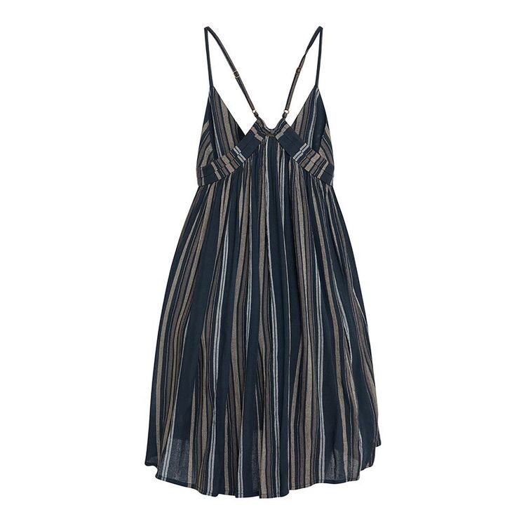 O'Neill Women's Saltwater Solids Stripe Tank Dress Slate Wash