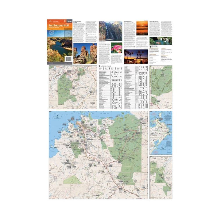 Hema Top End and Gulf Map Multicoloured