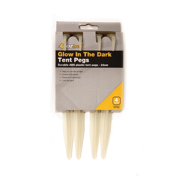 Oztrail Glow In The Dark Tent Peg White 30 cm