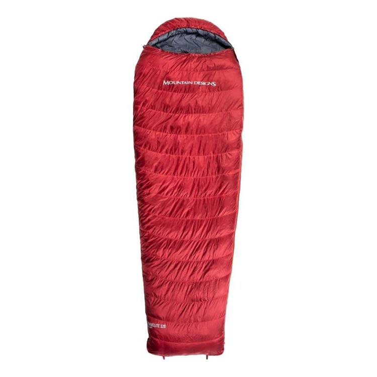 Mountain Designs Travelite 320 Large 4° Sleeping Bag Red LHZ Red Dahlia