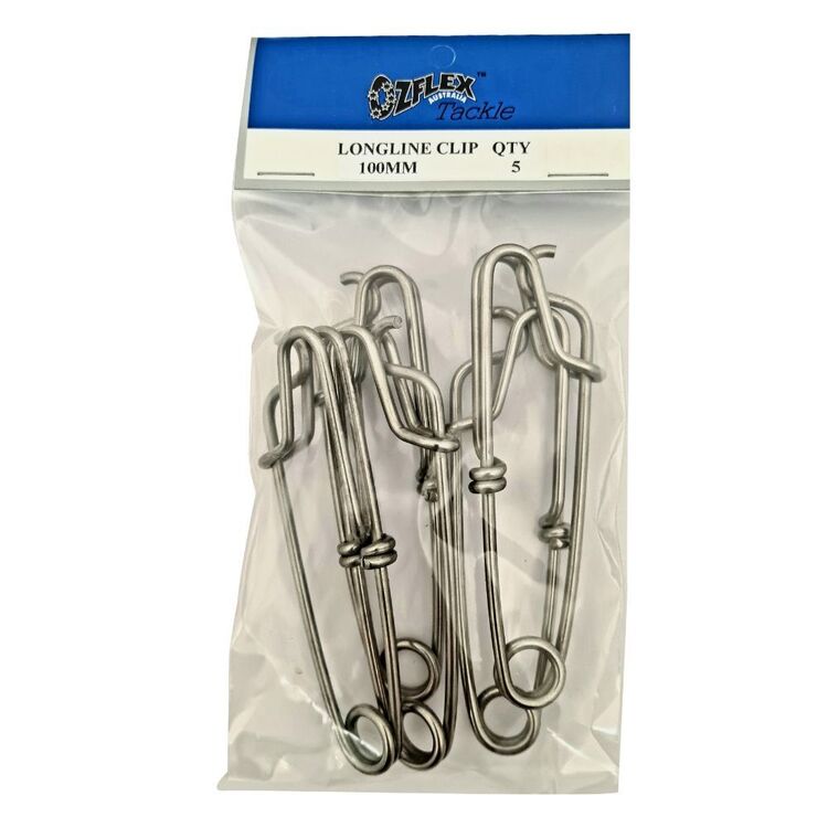 Ozflex 130 mm Long Line Clip 5 Pack Grey 130 mm