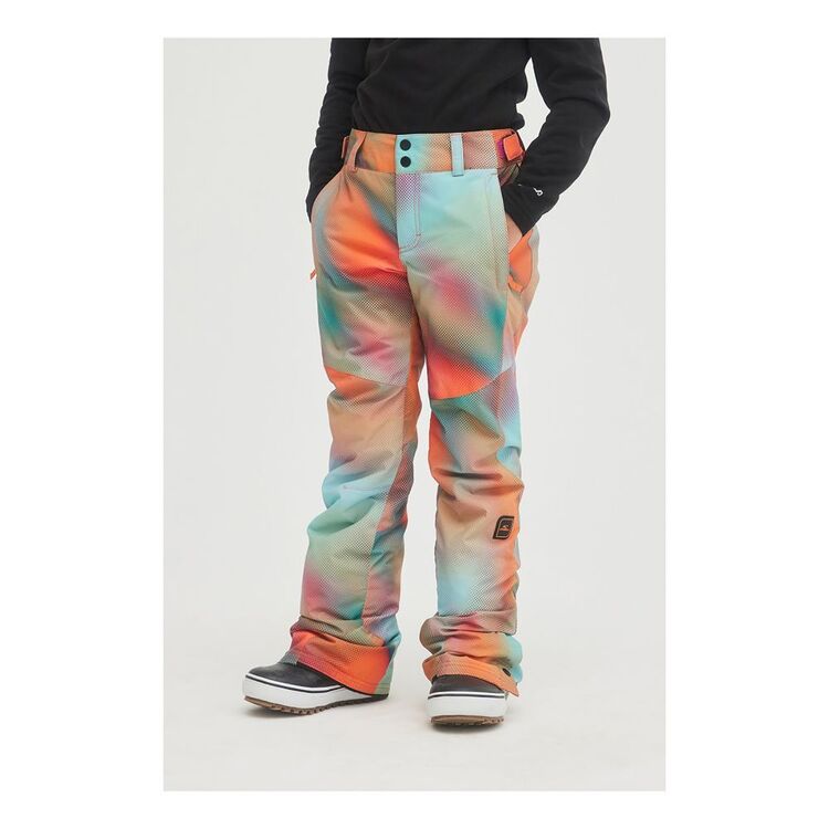 O'Neill Youth Girl's Charm AOP Snow Pants Dark Blue Fade Halftone