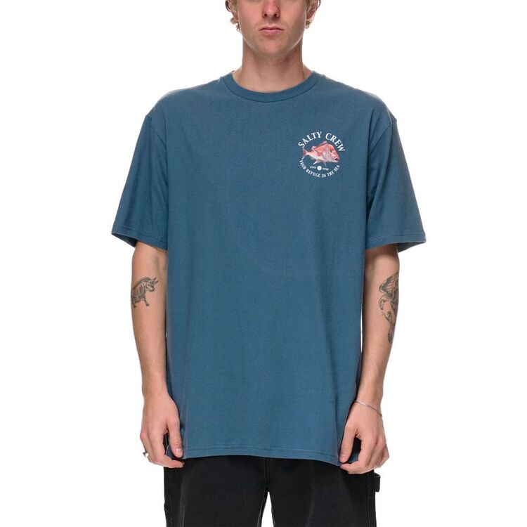 Salty Crew Men's Snap Attack Standard Short Sleeve Tee Dark Slate