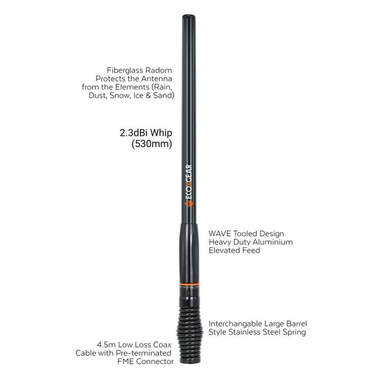 Ecoxgear 660mm Heavy Duty Off Road Radome Antenna 2.3dBi