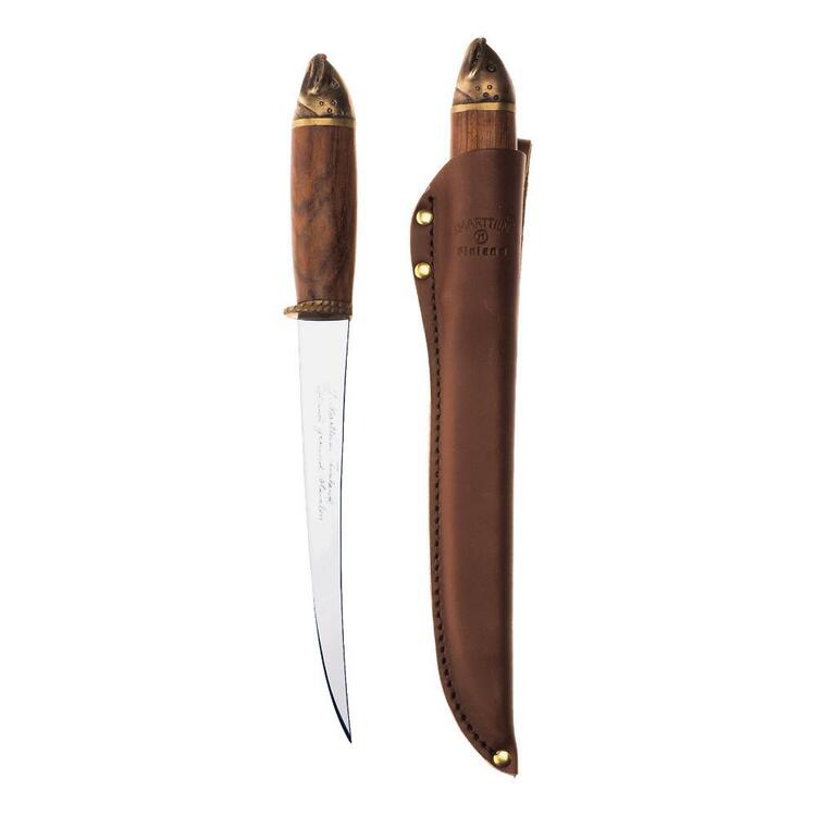 Salmon Bronze Ferrules Fillet Knife 7.5 in