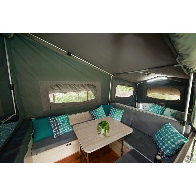 Austrack Savannah X Forward Fold Rear Slide Camper Trailer Grey