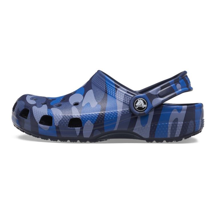Crocs Kids Classic Camo Clogs Navy