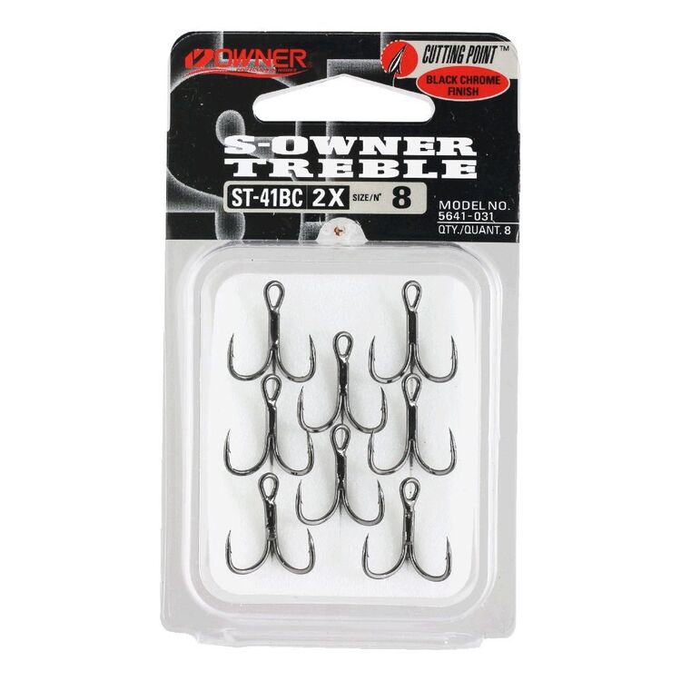 Owner ST-41 Treble Hooks Black