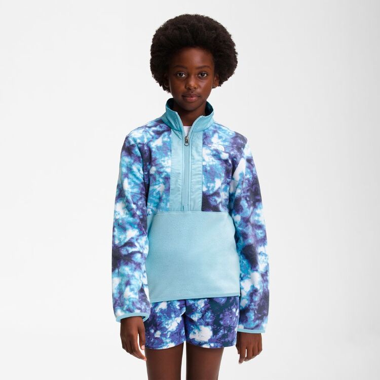 The North Face Youth Printed Glacier Quarter Zip Top Paisley Cloud Vibe Print