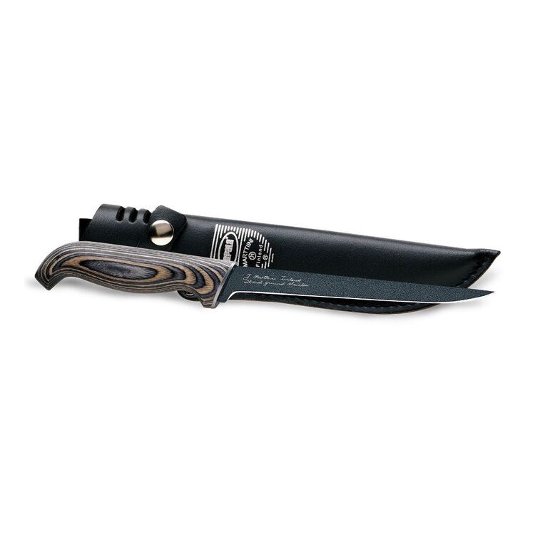 Marttiini Presentation Black Fillet Knife Laminated Birch Black 6 in