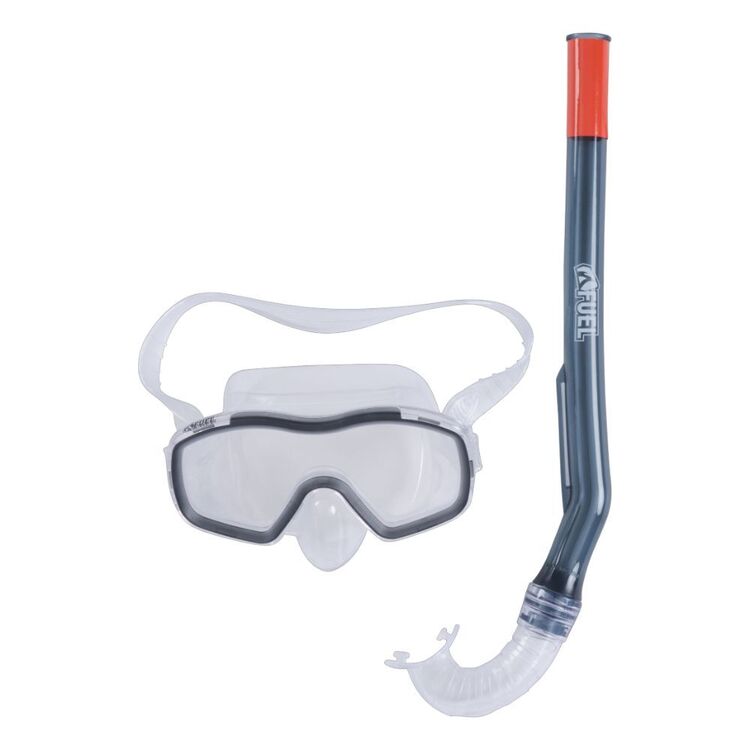 Fuel Snorkel Set 2 Piece Youth Black Transparent Black