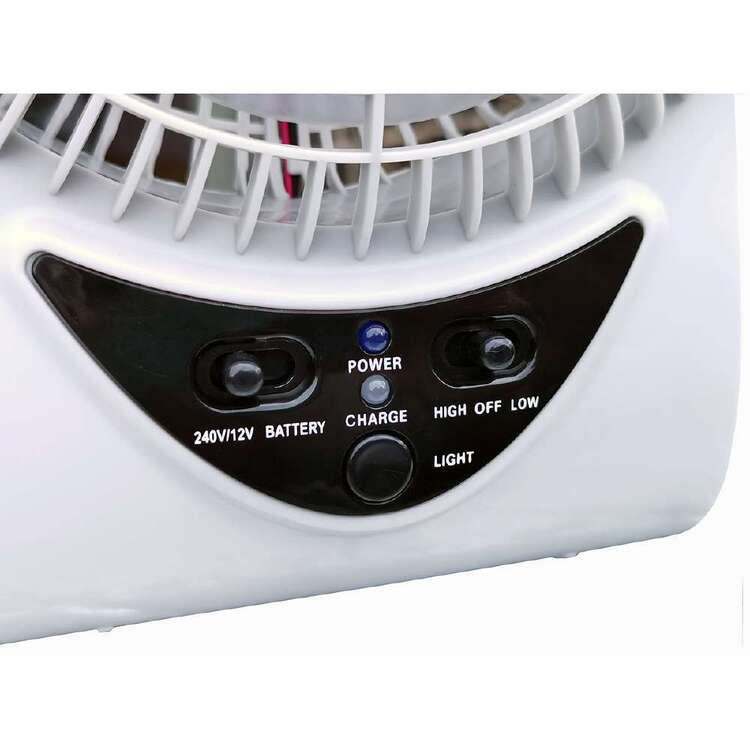 Spinifex Lithium Rechargeable 6'' Fan Grey & Black