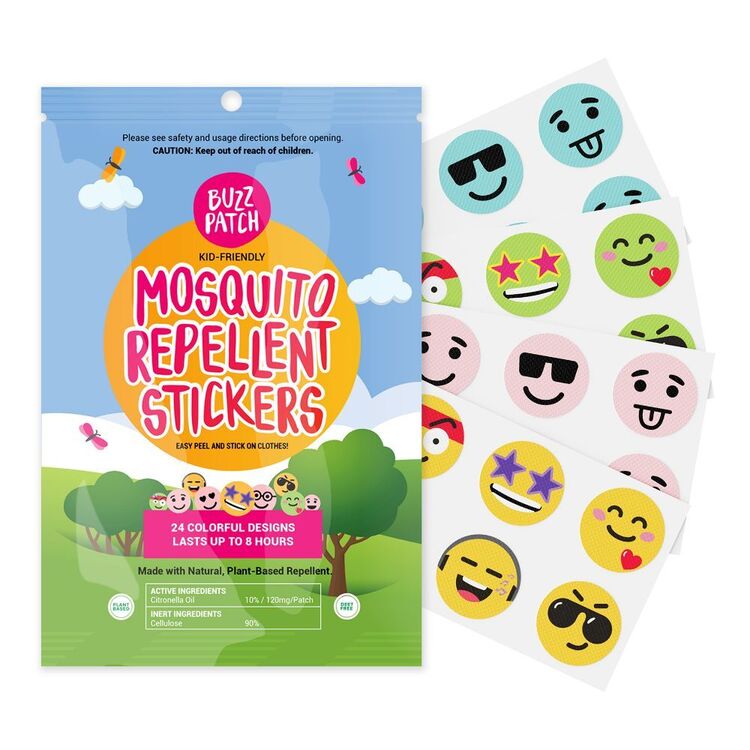 Natural Patch BuzzPatch Mosquito Repellent Patches Multicoloured