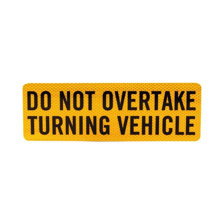 Companion Do Not Overtake Caravan Sticker Yellow