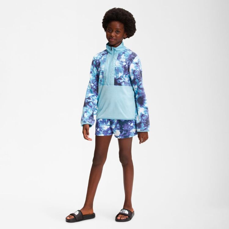 The North Face Youth Printed Glacier Quarter Zip Top Paisley Cloud Vibe Print