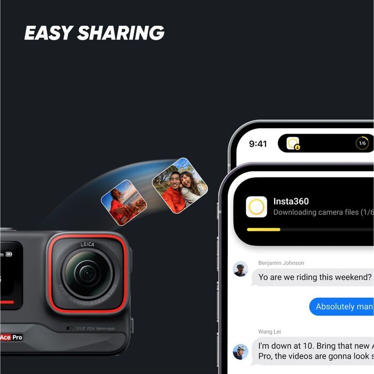 Insta360 Ace Pro Action Cam with Leica Lens Black