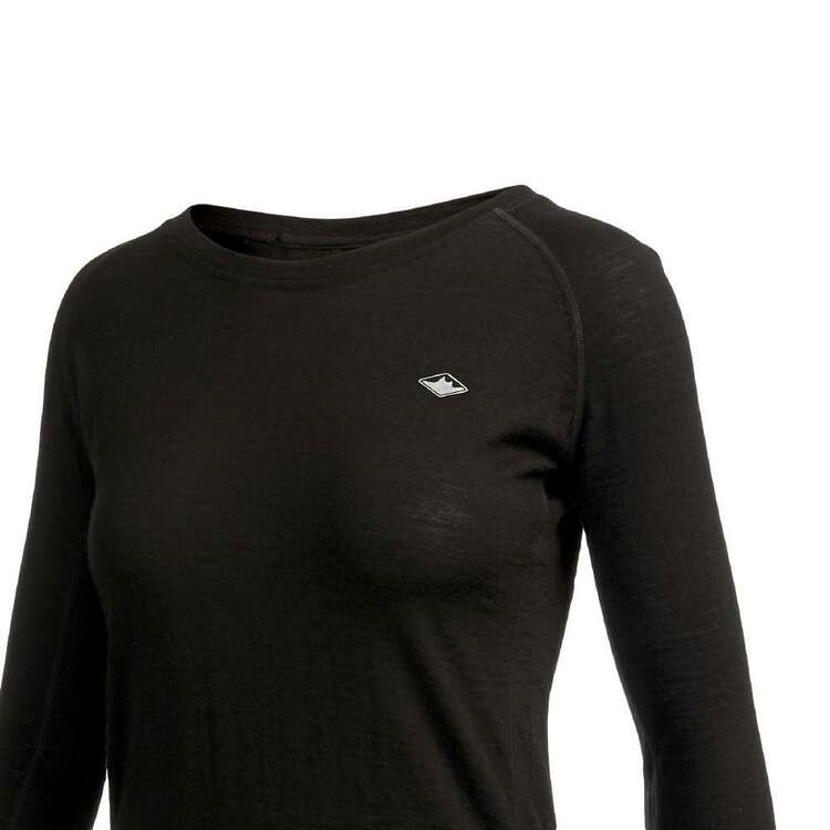 Mountain Designs Women's Merino Long Sleeve Top Black