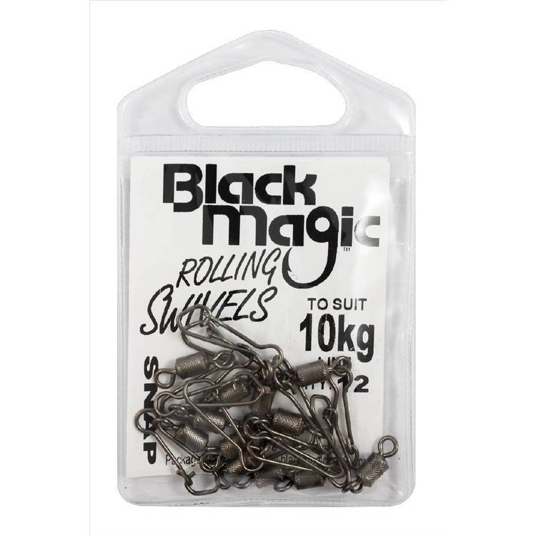 Black Magic Rolling Snap Swivel Small Pack