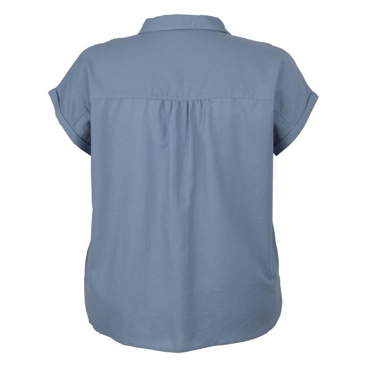Cape Women's Elowen Plus Size Short Sleeve Shirt Cornflower