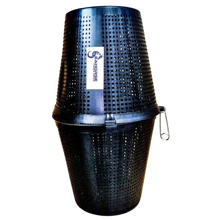 Seahorse Minnow Plastic Shrimp Pot Black