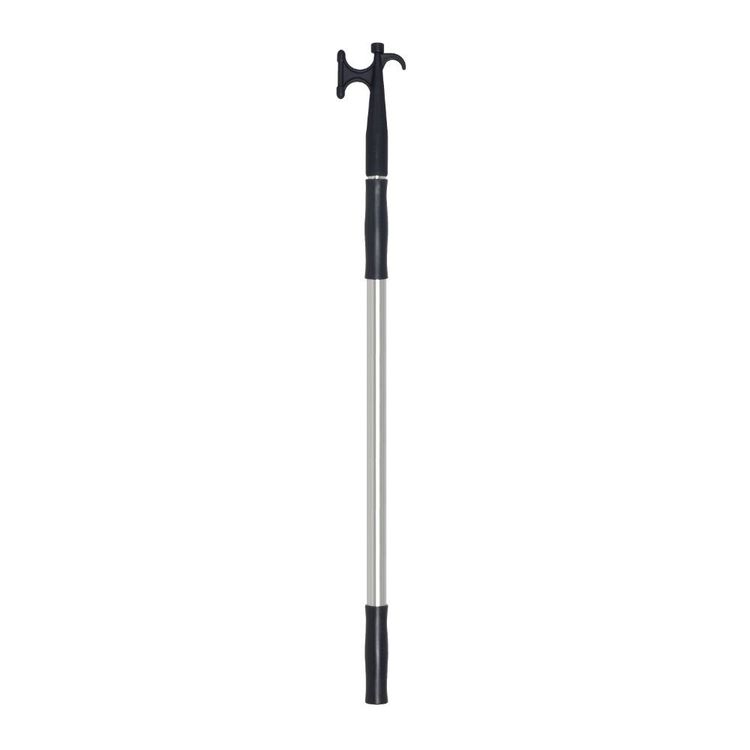 Oceansouth Boat Hook Telescopic Bright Aluminium 1.18m - 2.04m Black