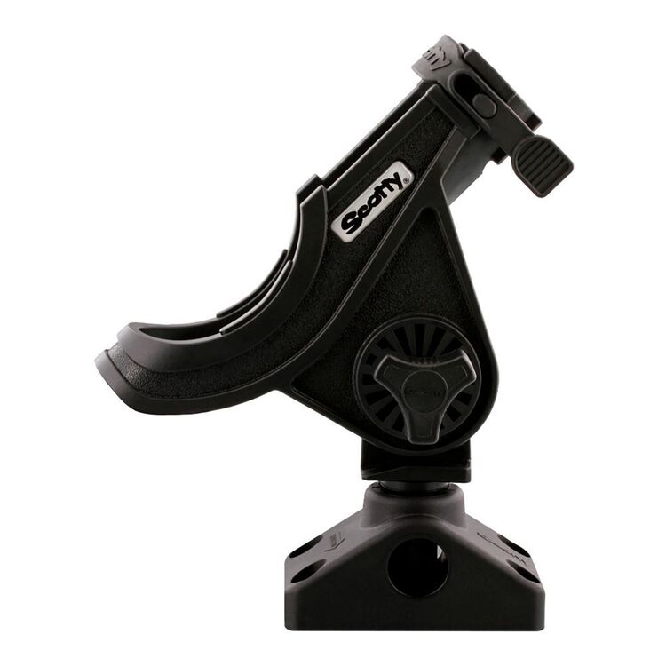 Scotty Baitcaster / Spinning Rod Holder with 0241 Side & Deck Mount Black