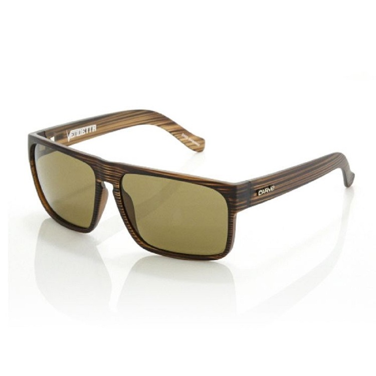 Carve Vendetta Sunglasses Mat Brown Stripes & Brown Polar One Size Fits Most