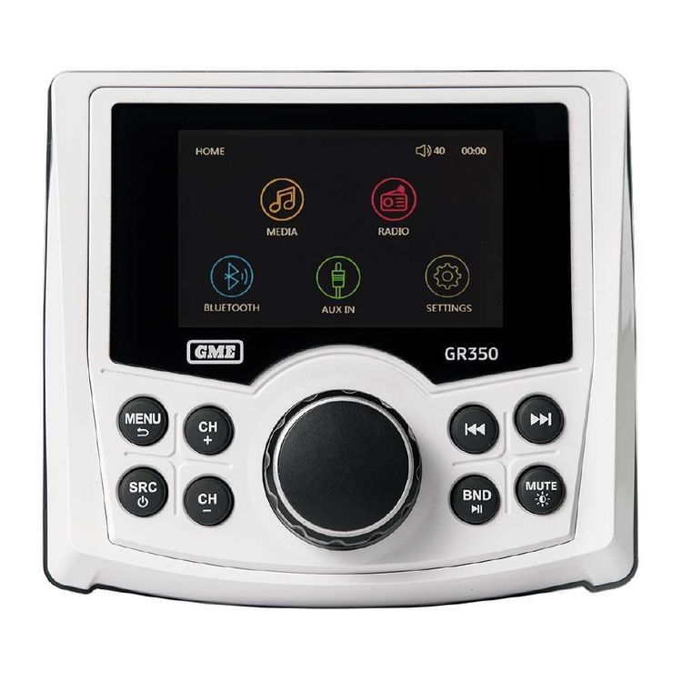 GME GR350BTW AM/FM Marine Stereo White