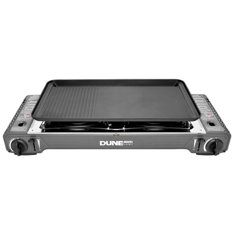 Dune 4WD Dual Burner Butane Stove with Hotplate