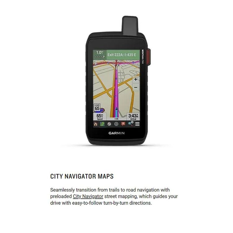 Garmin Montana 700 Rugged Handheld Touchscreen GPS Navigator with inReach Black
