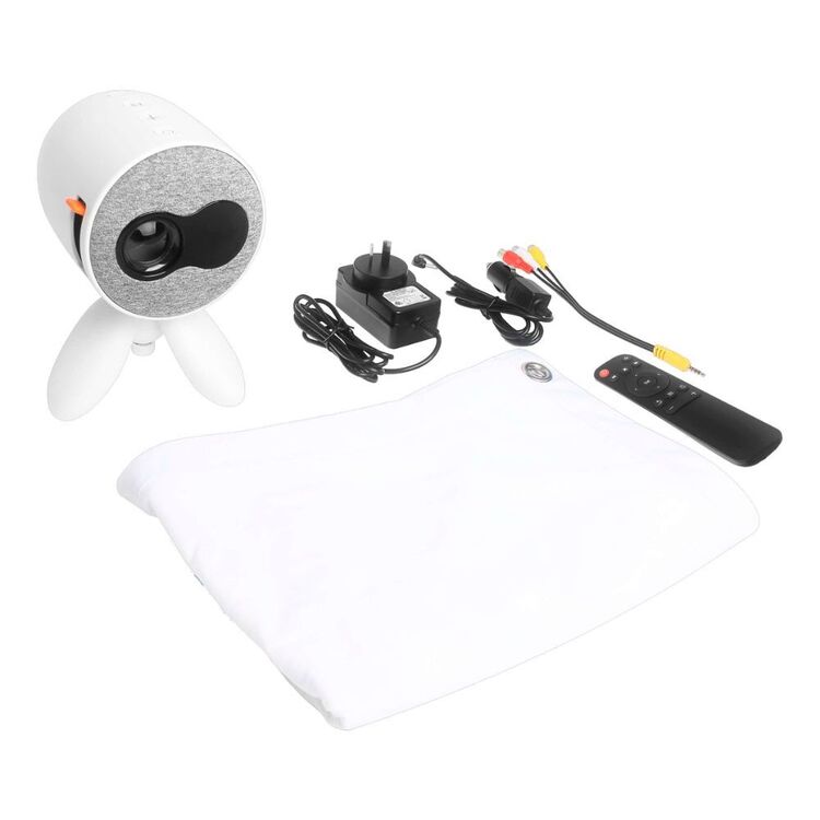 Portable HD LED Projector with Soft Screen White