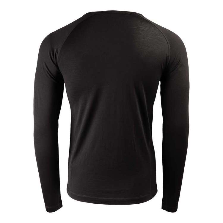 Mountain Designs Men's Merino Blend Long Sleeve Top Black