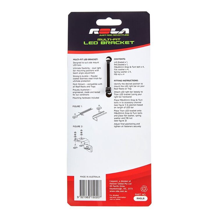 Rola LED Light Bar Bracket Black