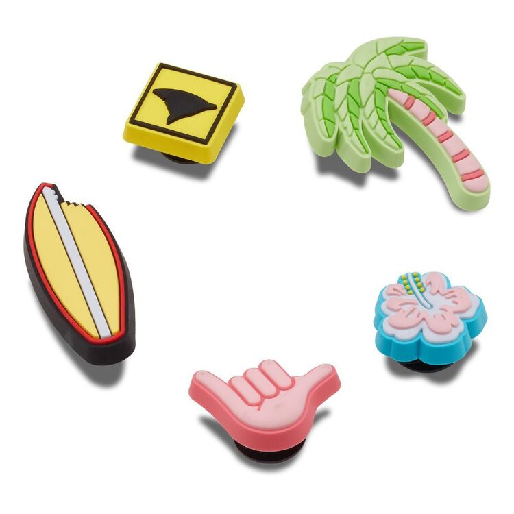 Crocs Surfing Jibbitz 5 Pack Multicoloured