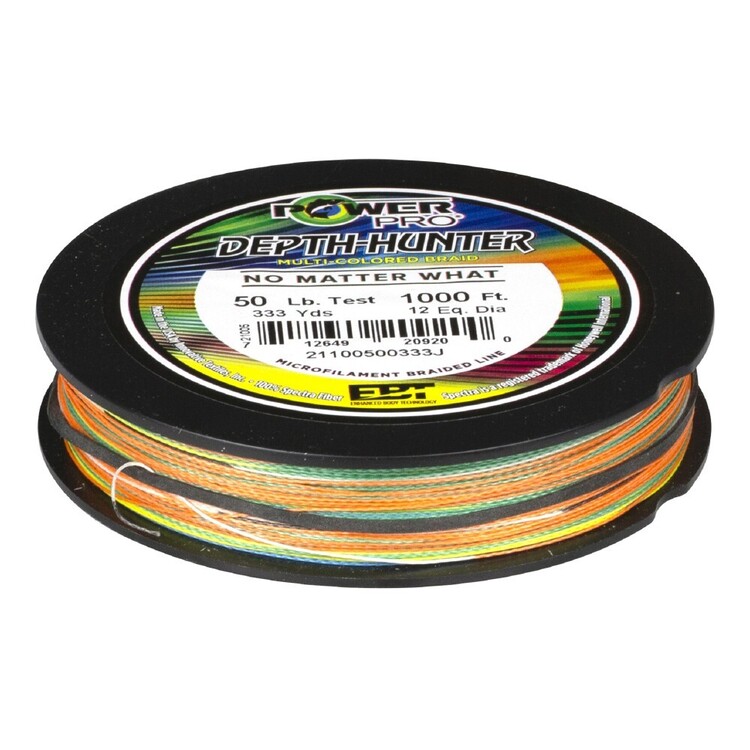 Power Pro Depth Hunter 4x Braid Line 500 Yard Spool Multicoloured