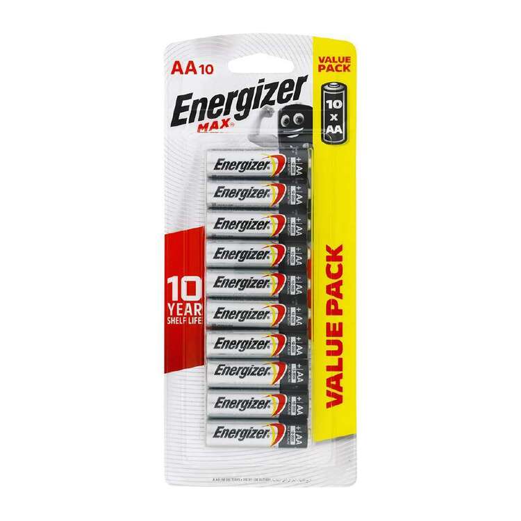 Energizer MAX AA Batteries 10 Pack Silver AA