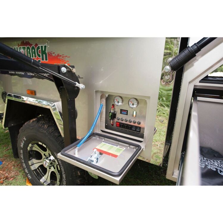 Austrack Savannah X Forward Fold Rear Slide Camper Trailer Grey