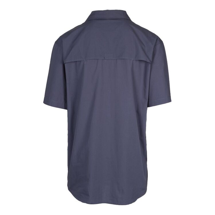 Trip In A Van Men's Woven Yarn Short Sleeve Shirt Washed Navy