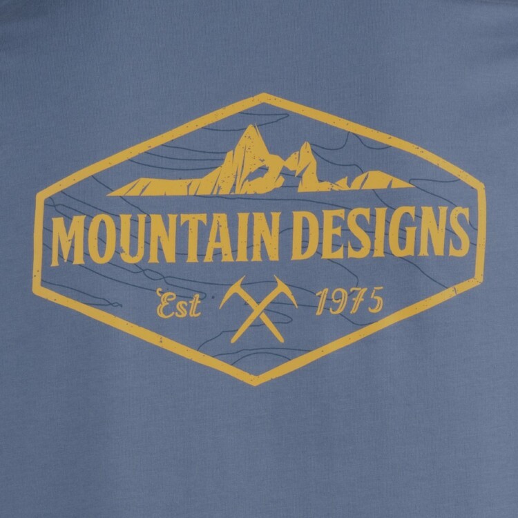 Mountain Designs Men's Blue Heritage Short Sleeve Tee Coronet Blue