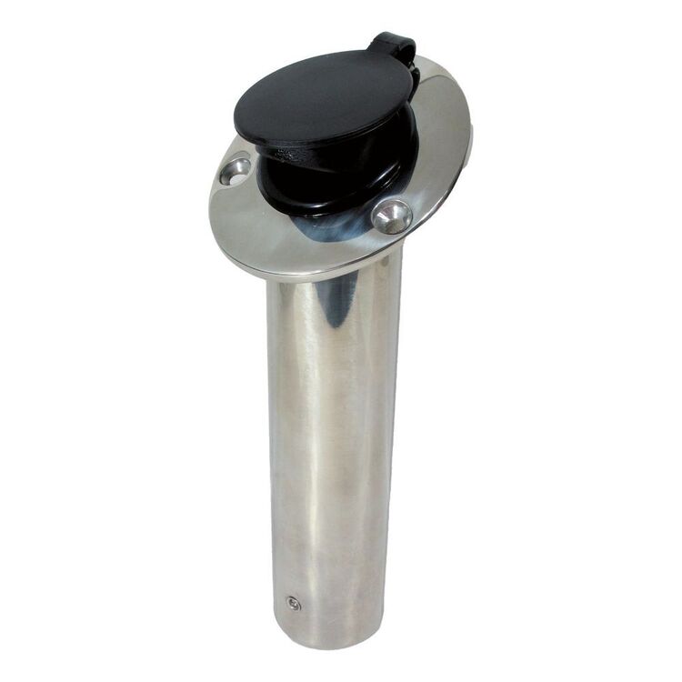Medium Duty Flush Mount Rod Holder - Cast Stainless Steel With Cap Multicoloured