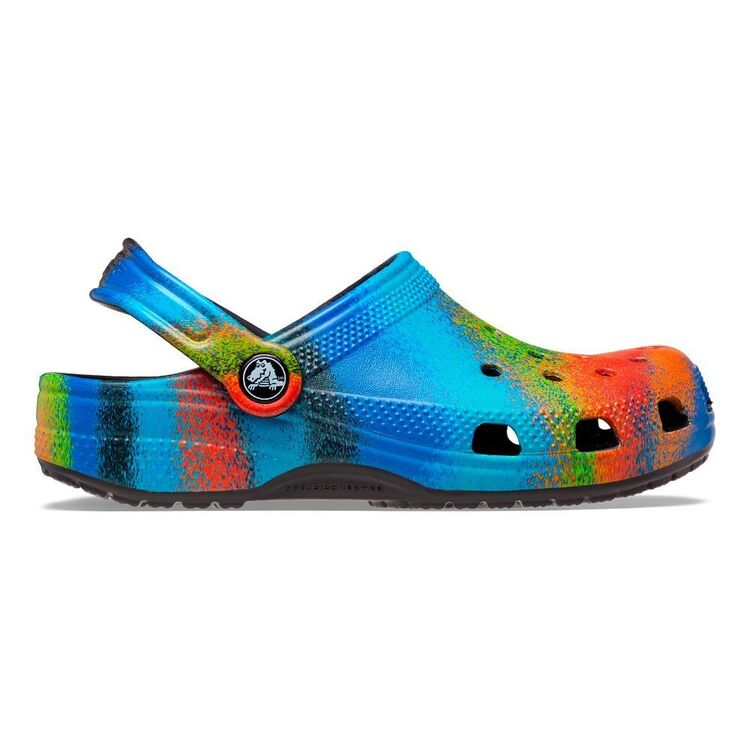 Crocs Kid's Spray Dye Clog Black & Multicoloured