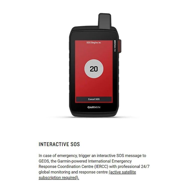 Garmin Montana 700 Rugged Handheld Touchscreen GPS Navigator with inReach Black