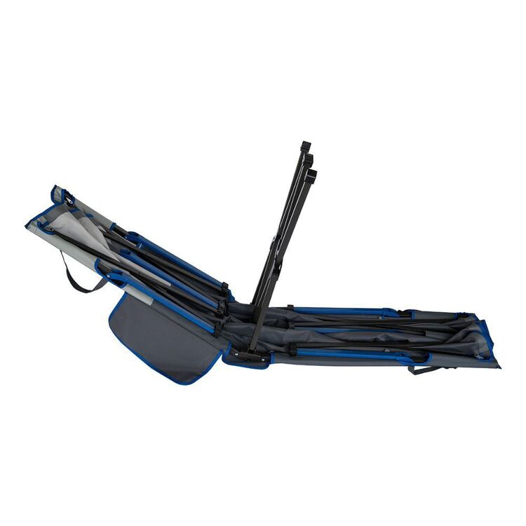 Spinifex Quick Fold Queen Camp Stretcher Blue & Grey