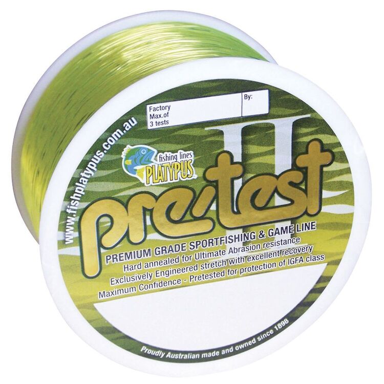 Platypus Pretest 1000m Fluoro Yellow Mono Line Yellow 15 kg