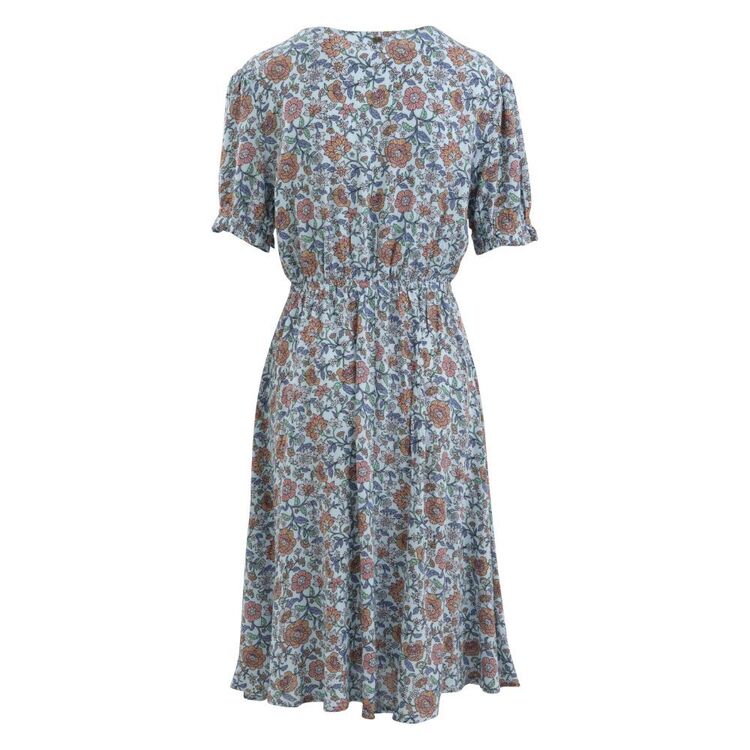 Cape Women's Trip in a Van Short Sleeve Midi Dress Summer Bouquet